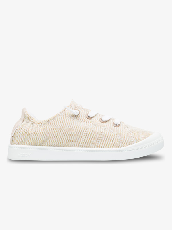 Beige side angle with the low rubber sole