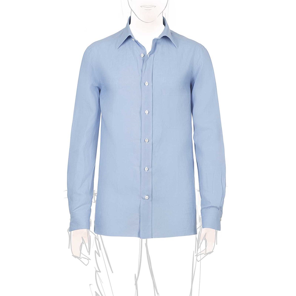 light blue linen shirt