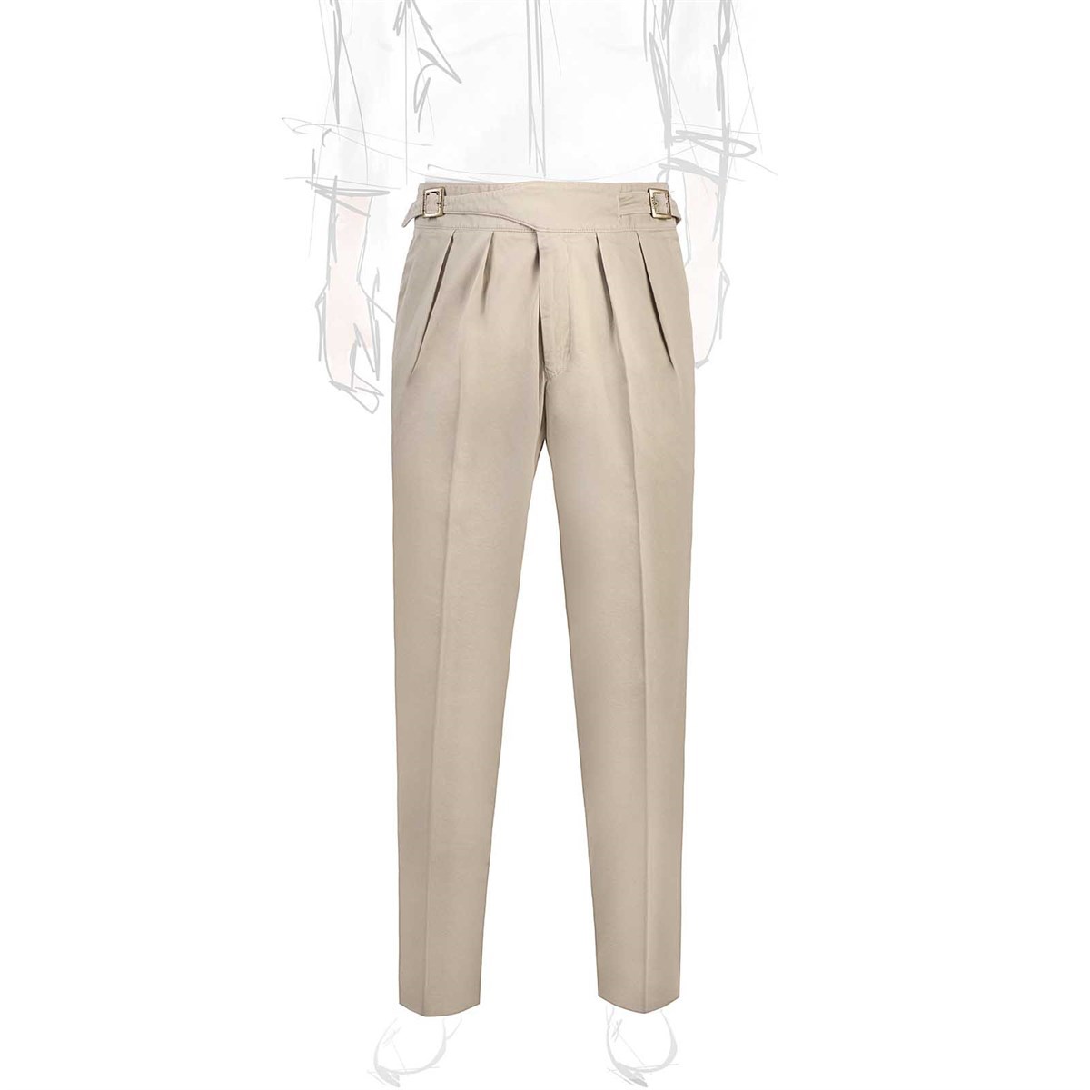 beige cotton Manny trousers