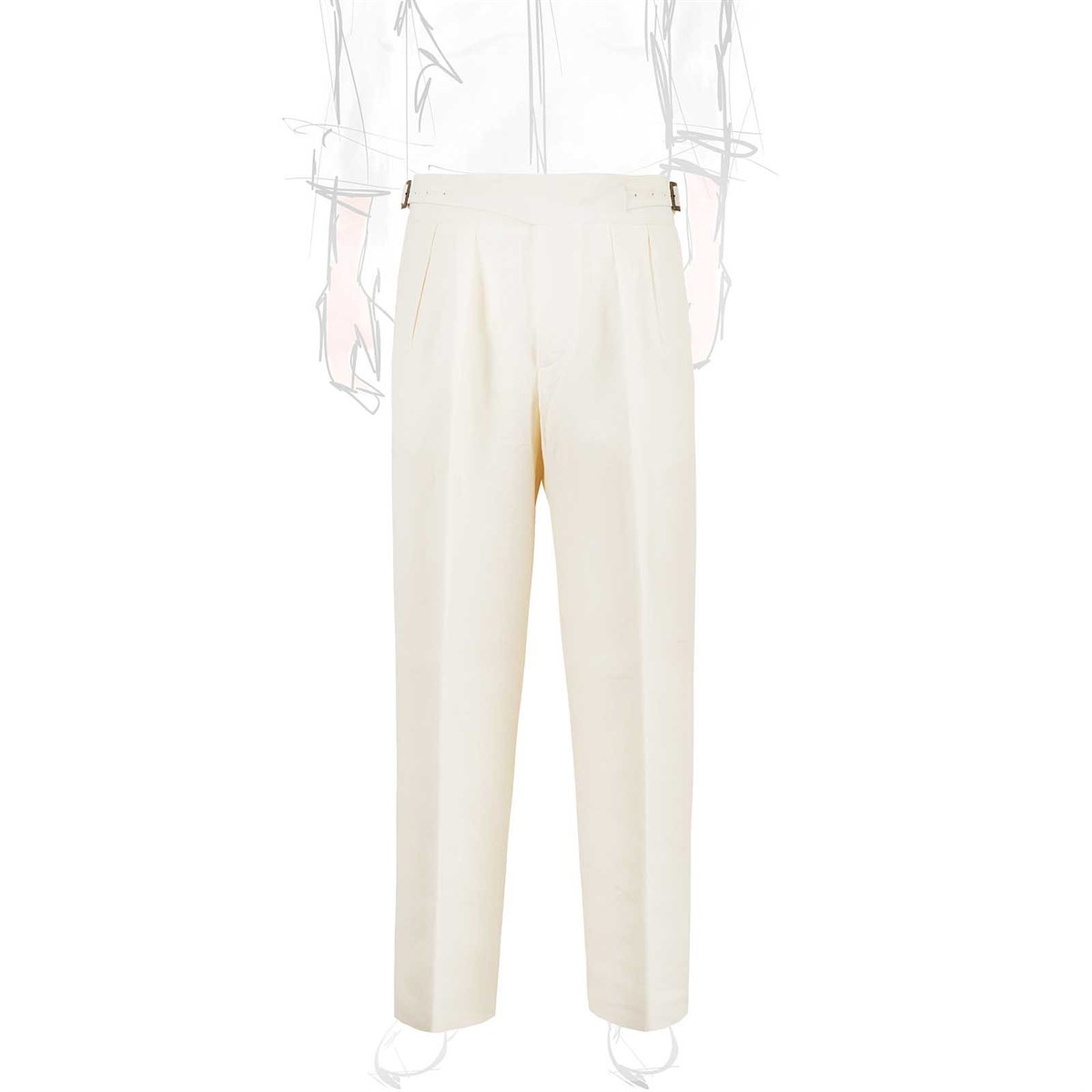 ivory linen Manny trousers