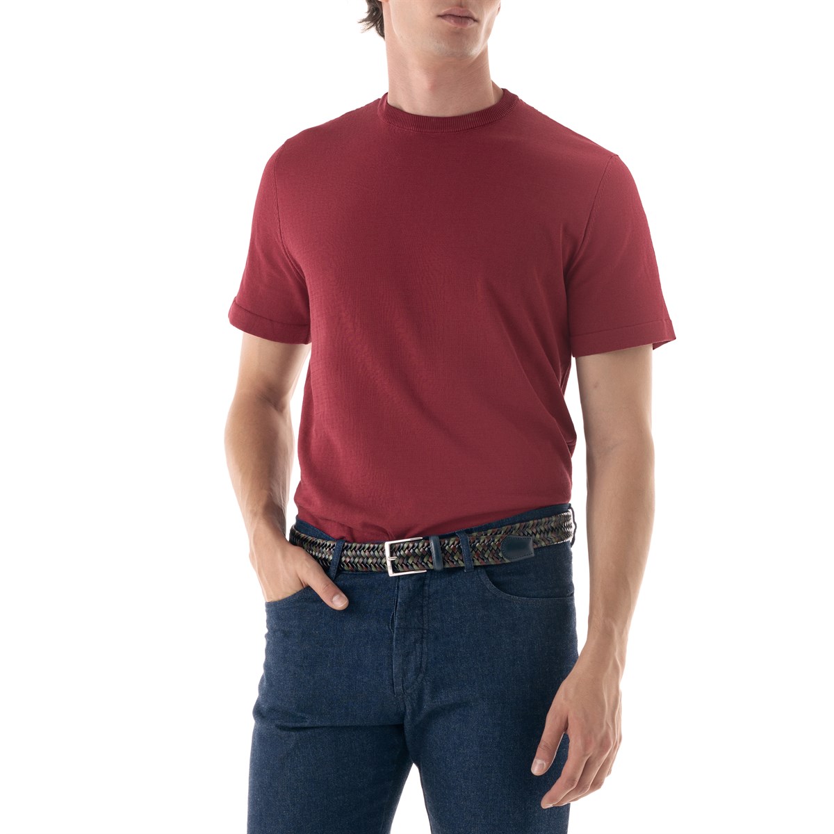 leather braided belt