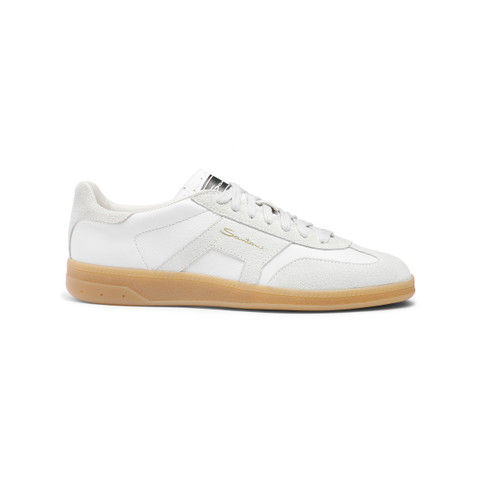 Women's white tumbled leather DBS Oly sneaker
