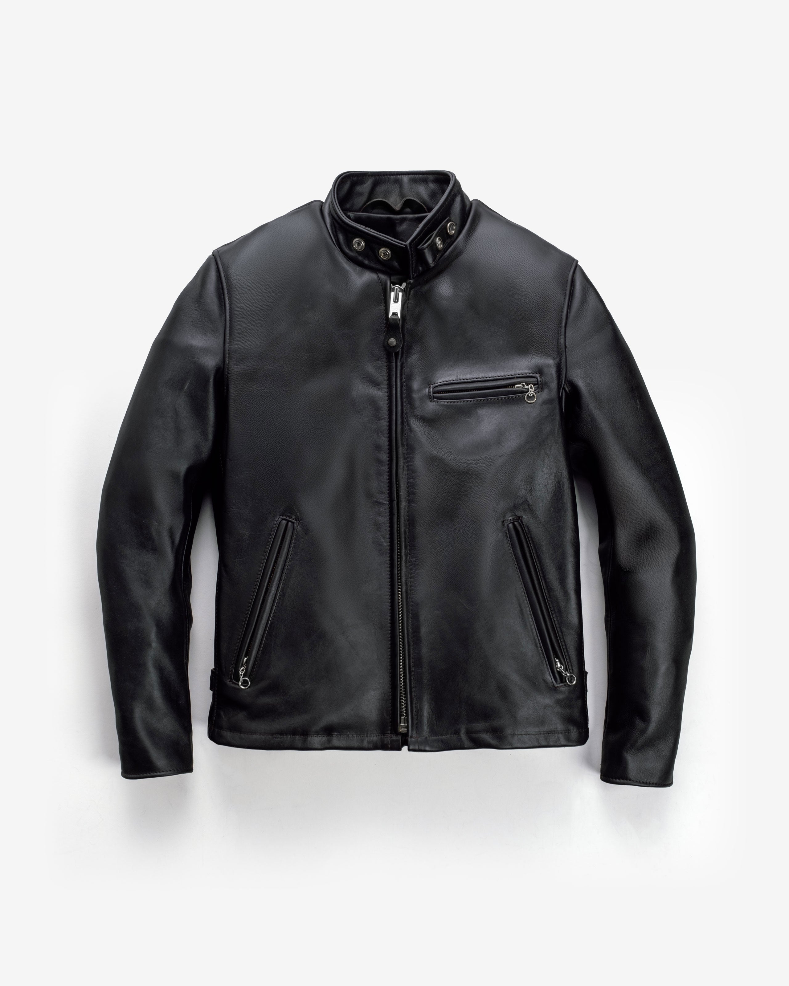 141 | Classic Racer Leather Motorcycle Jacket