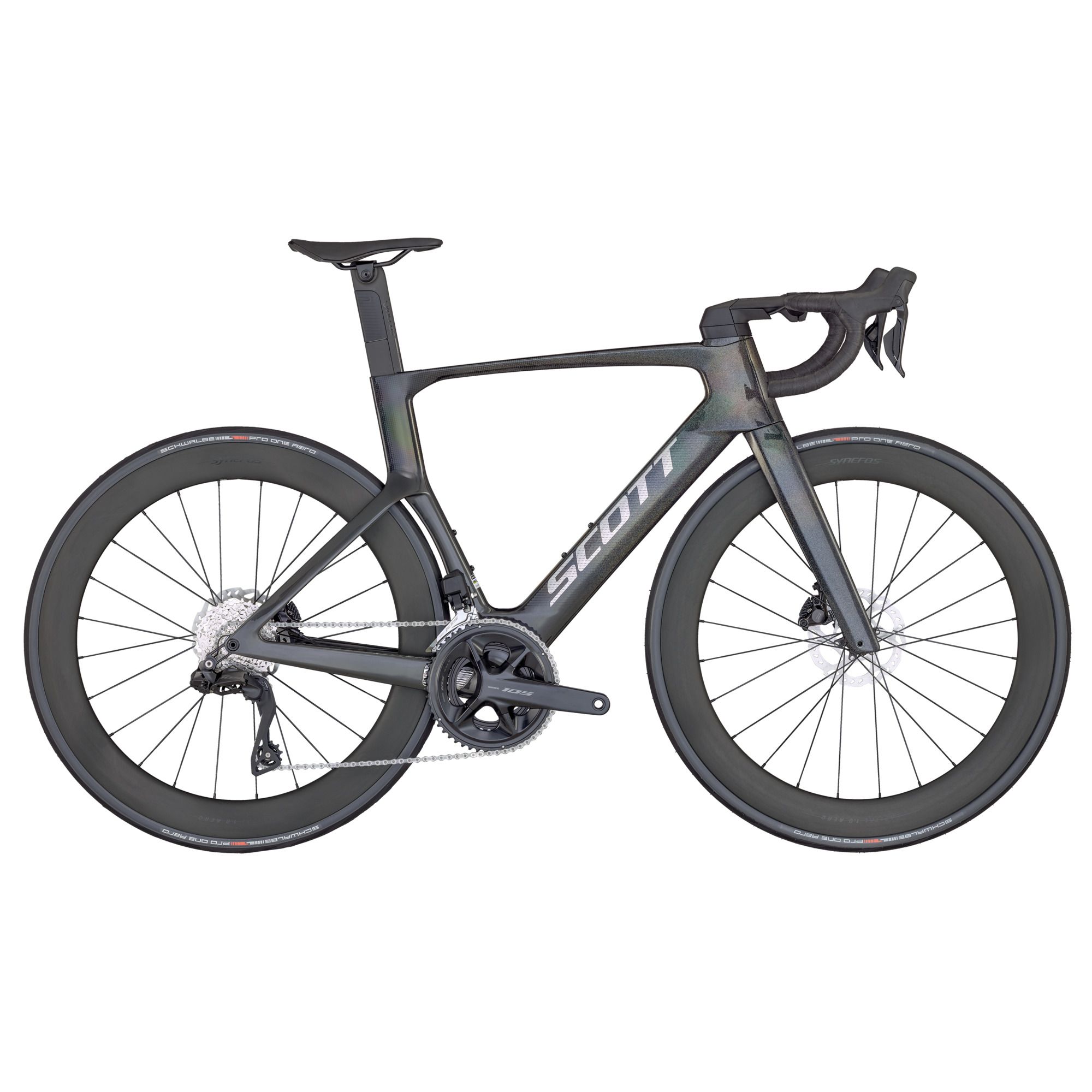 Dark profile emphasizing the aero tube shapes