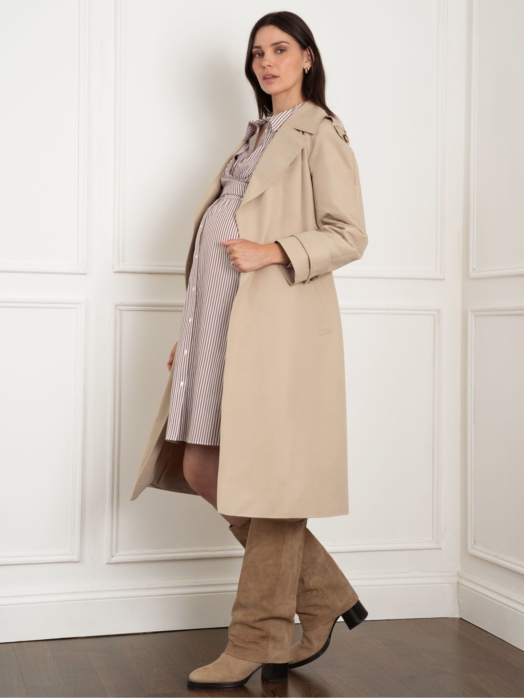 Side view with belt