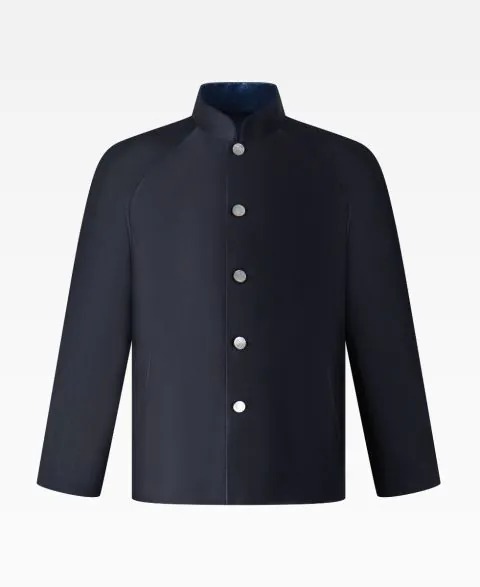 Navy five-button wool version