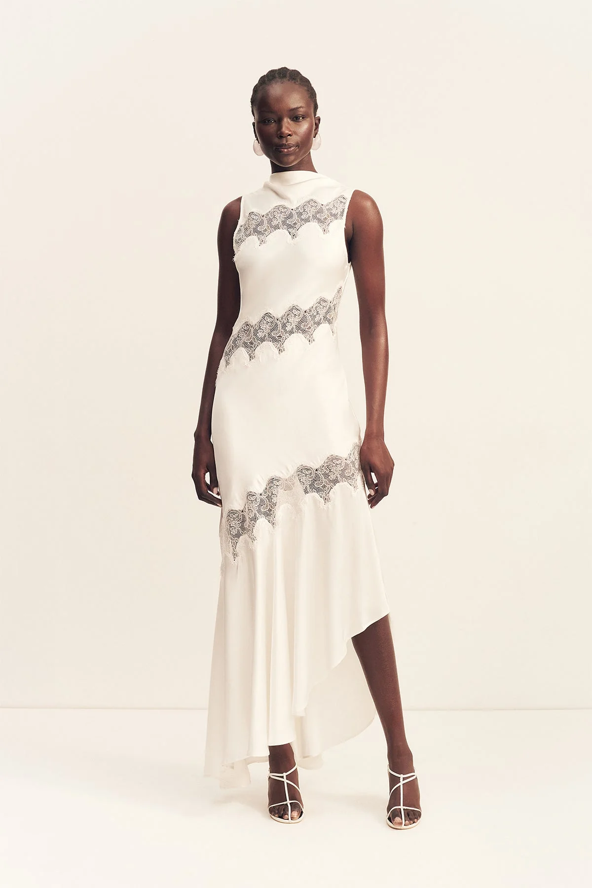 Simona Asymmetrical Panelled Maxi Dress
