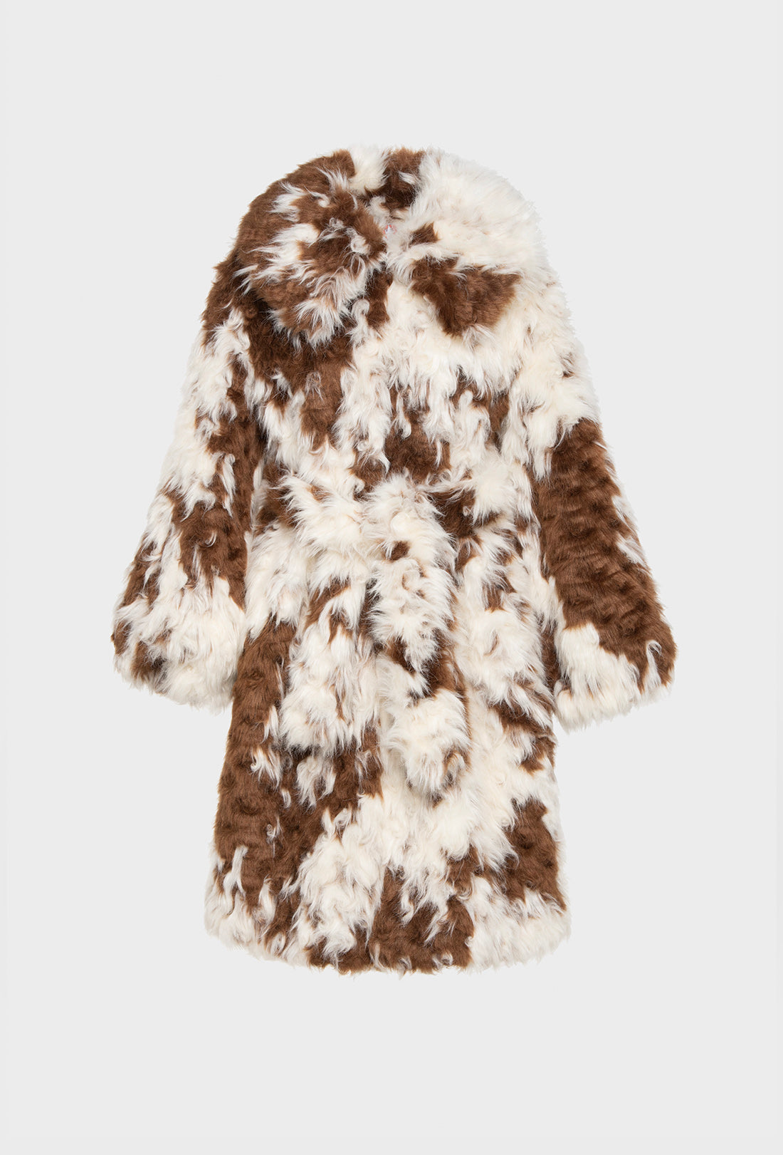 Shaggy faux-cowhide texture