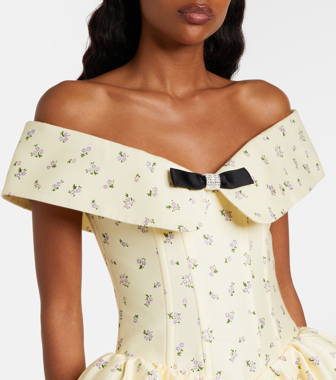 collar and bow close-up