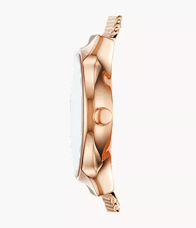 Rose-gold side profile detail