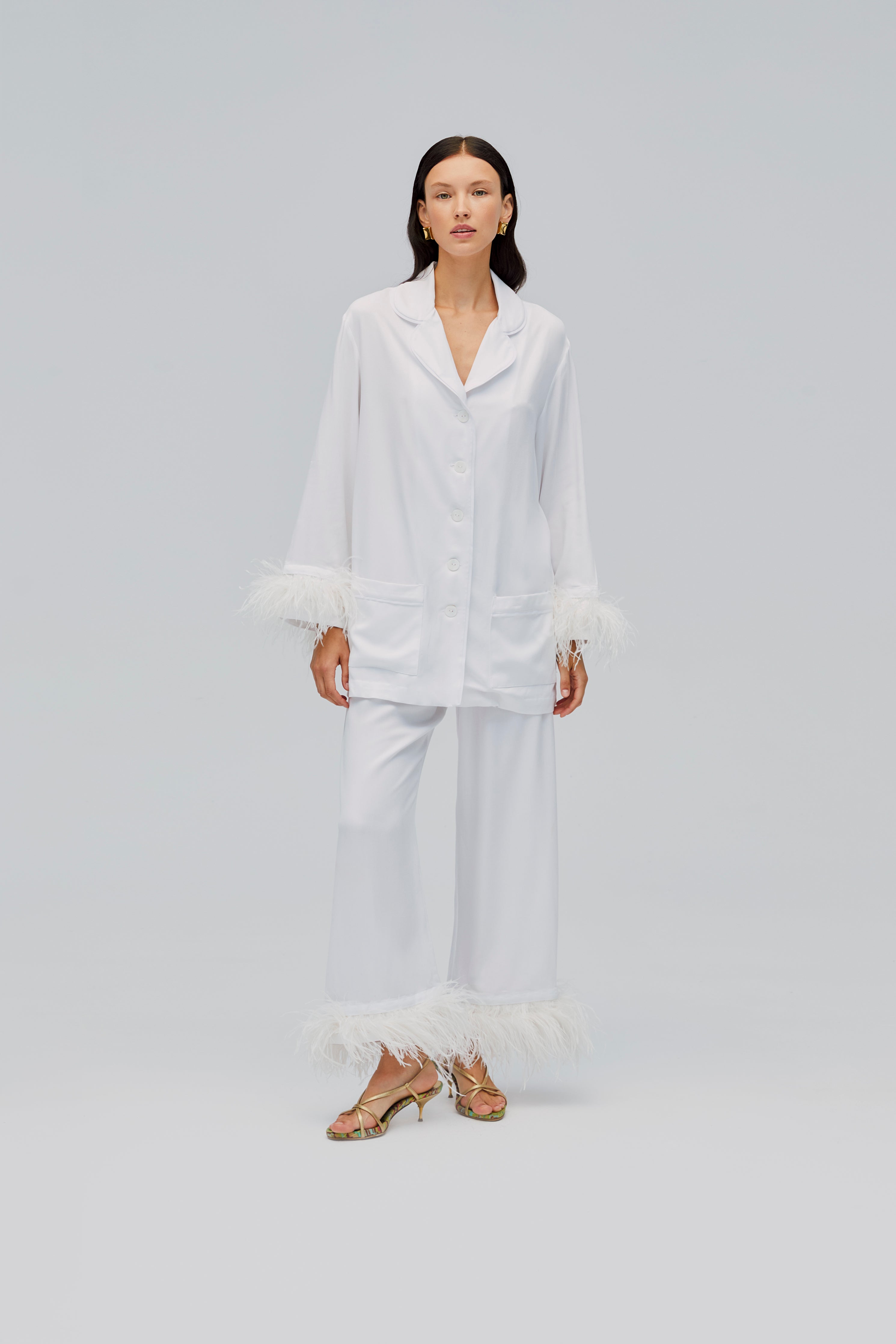 Party Pajamas Set with Detachable Feathers