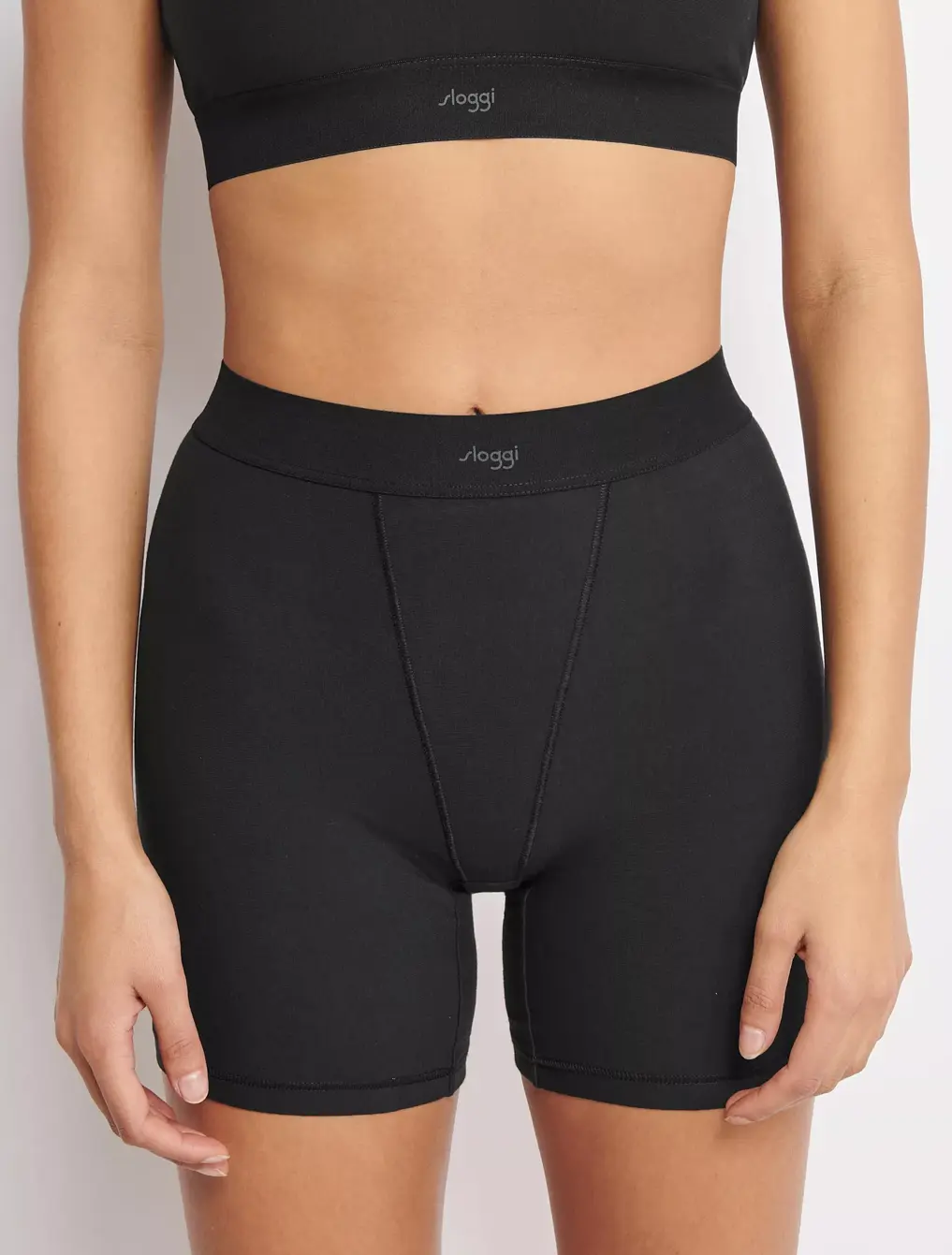 Front view showing the high-waist shape