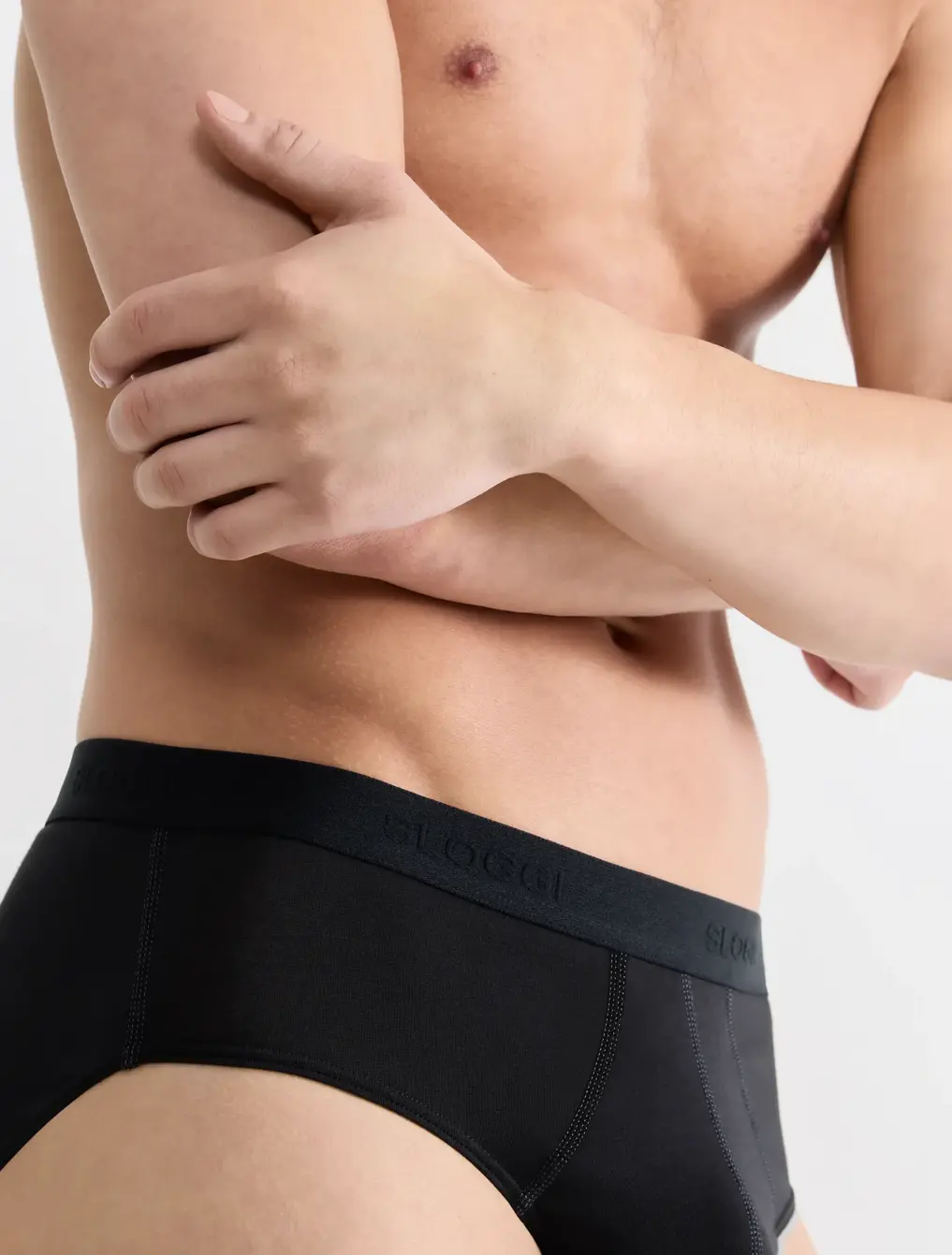 Close crop of the waistband and front panel