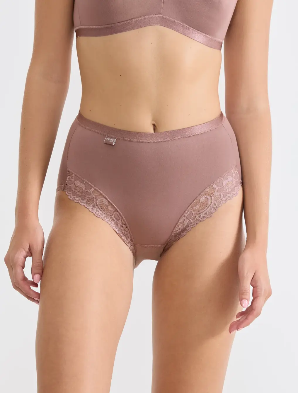 Front view with lace side detail
