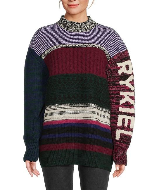 Oversized logo sleeve and multicolour stripe bands