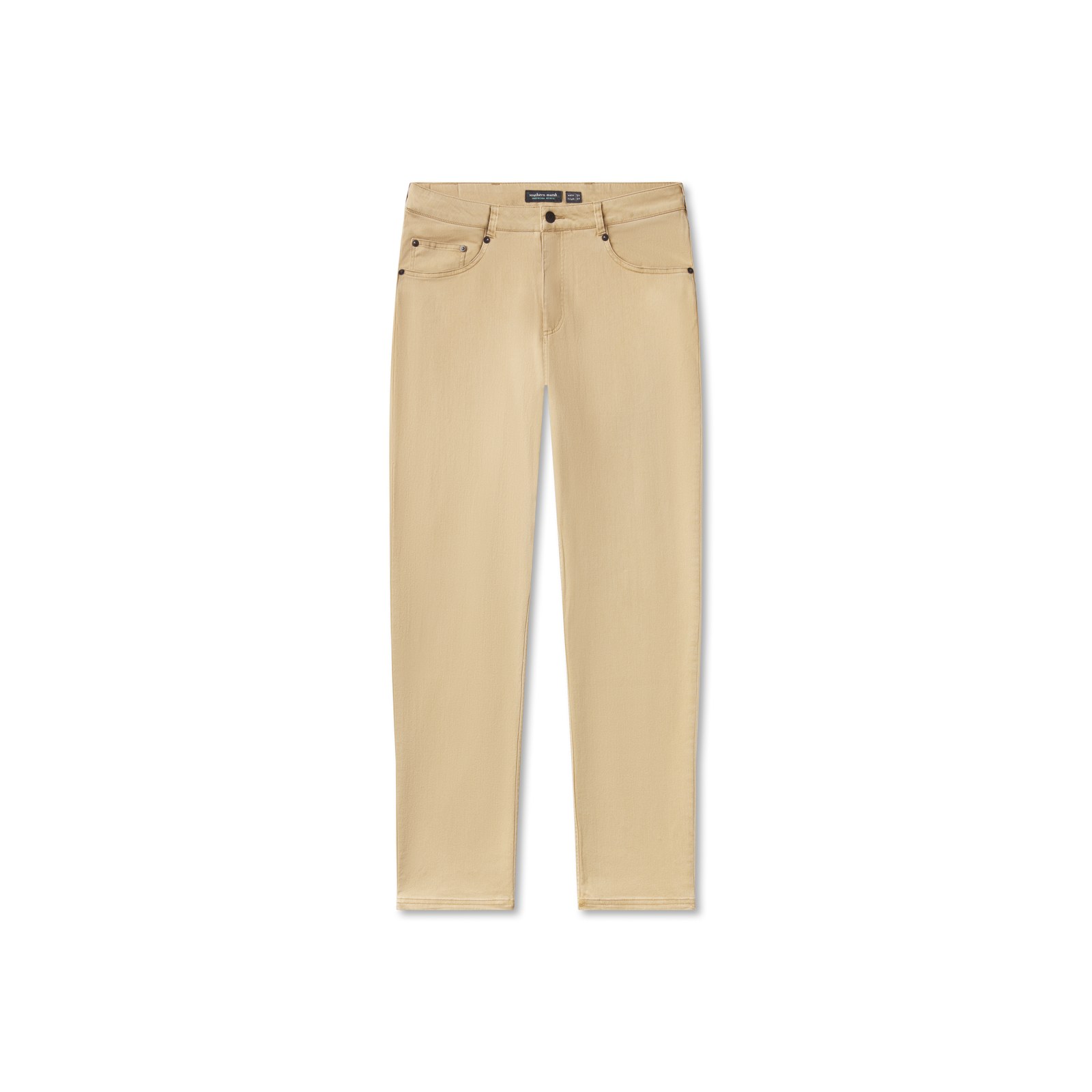 Khaki washed pant front