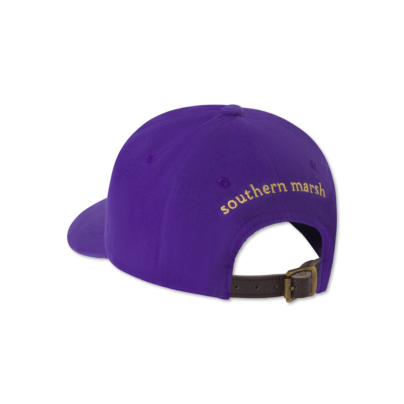 Purple hat rear strap detail