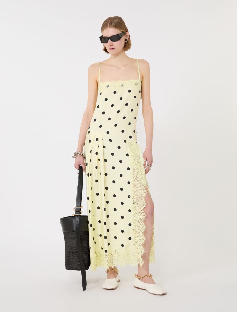 Lace-Detail Long Dress