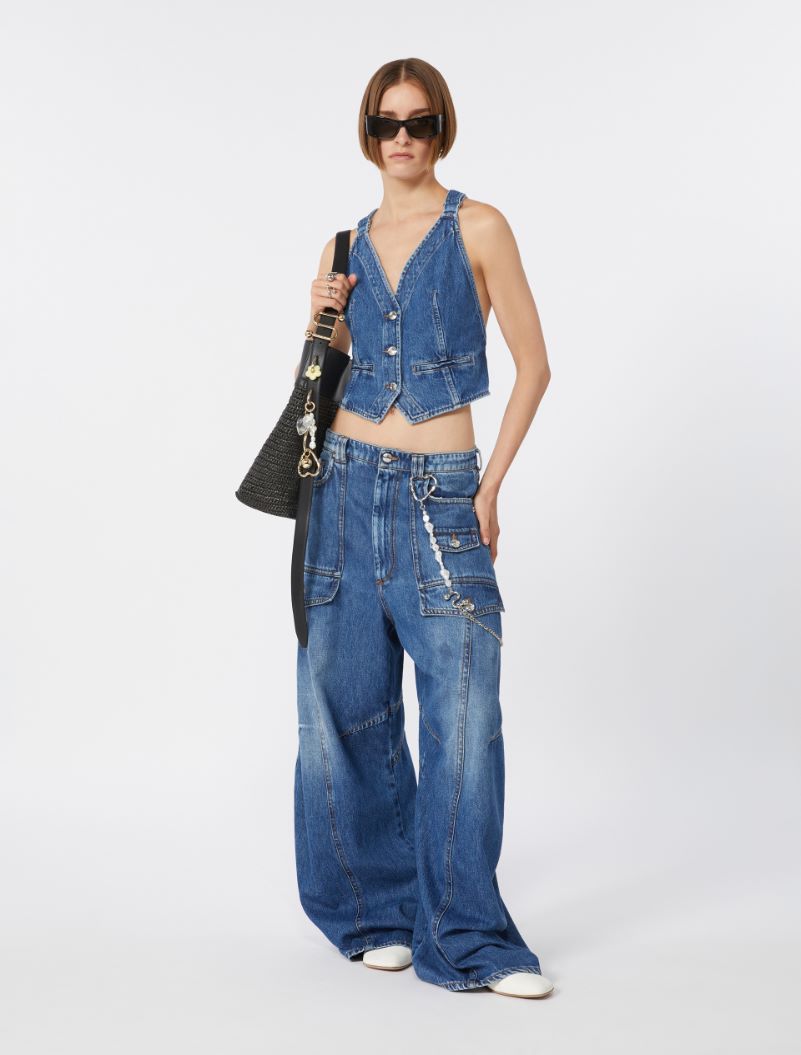 Slim-Fit Denim Gilet