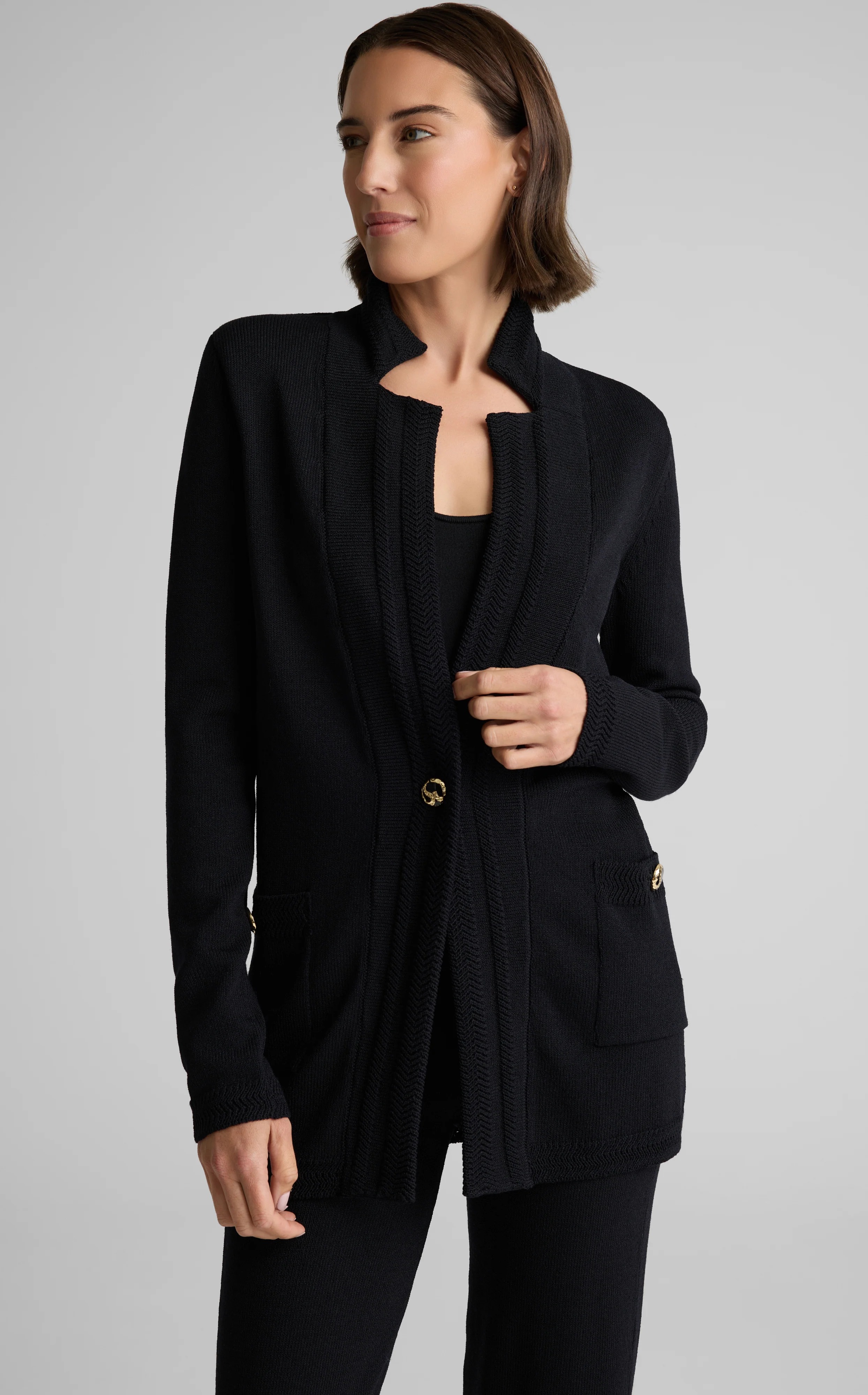 Calista Jacket In Legacy Crepe Knit