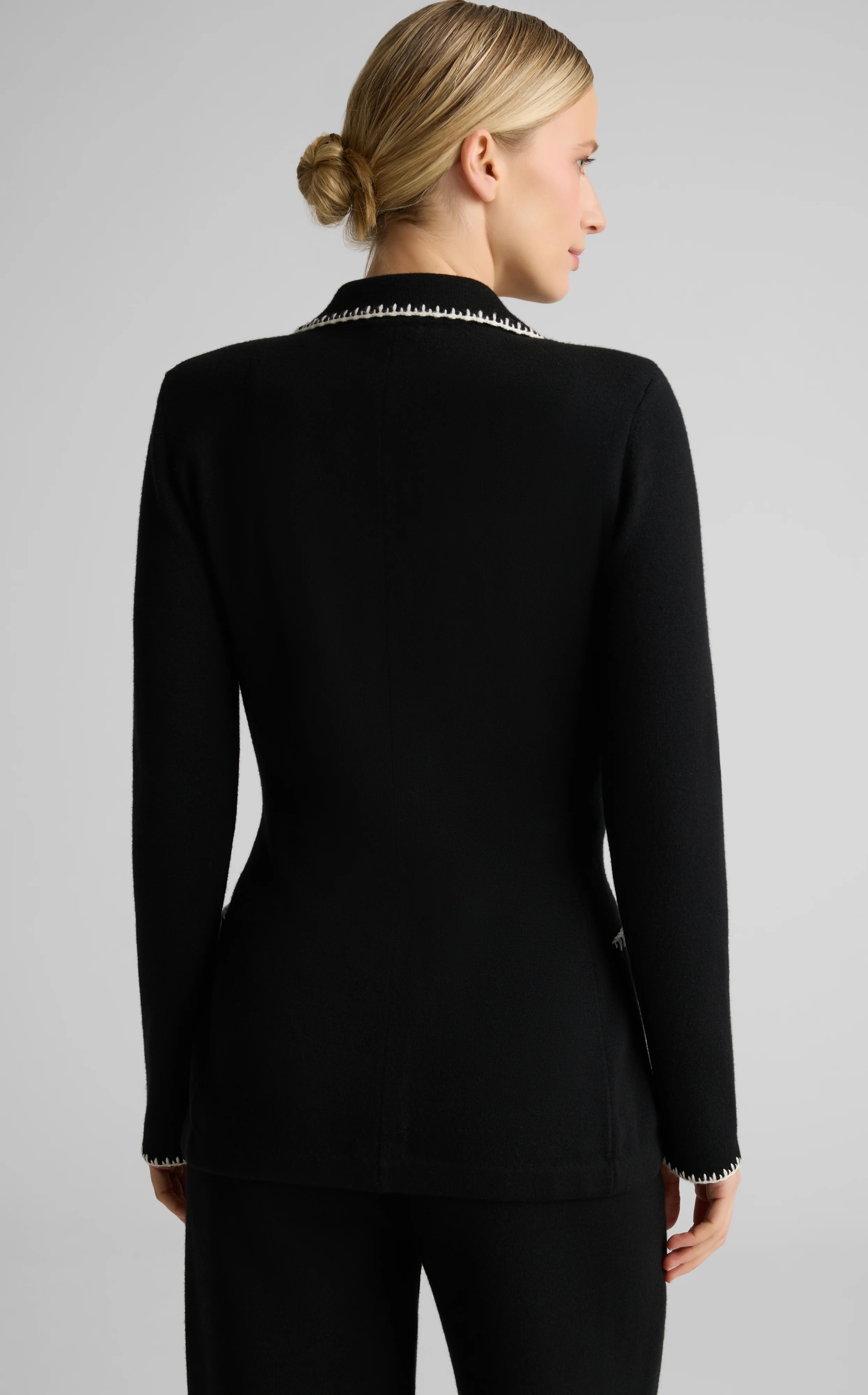 back view of the knit jacket