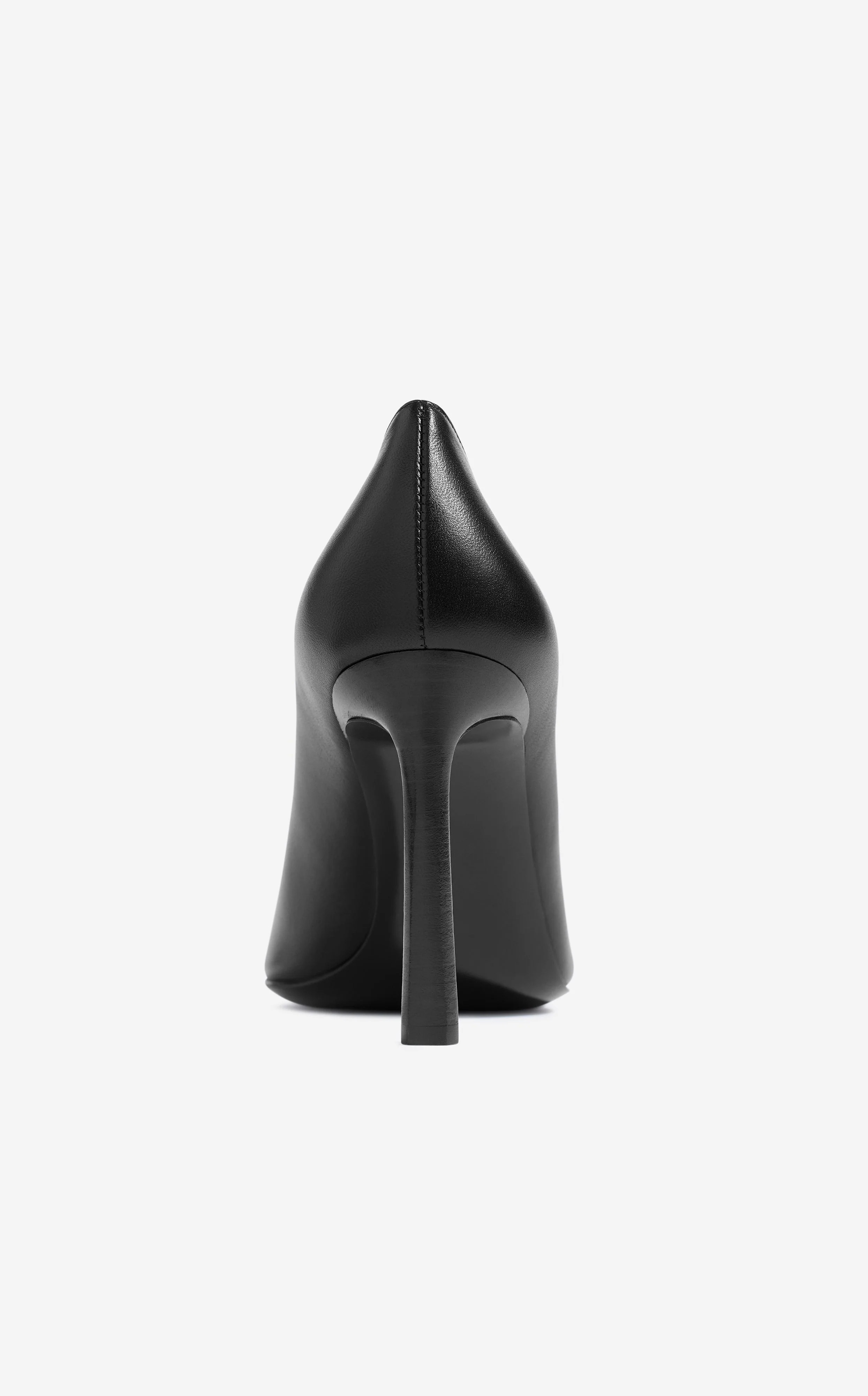 heel view with slim stiletto