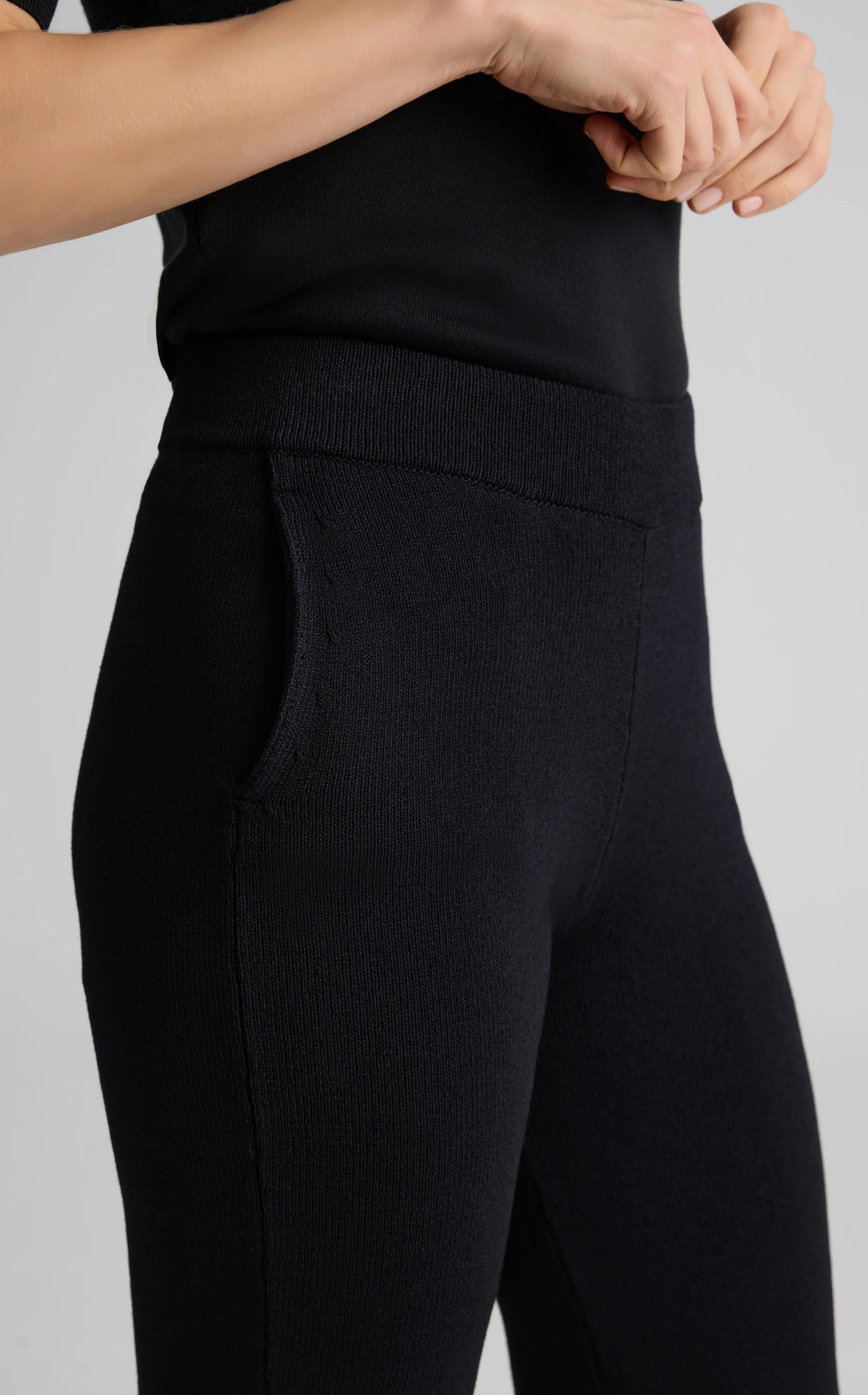 side angle showing easy drape