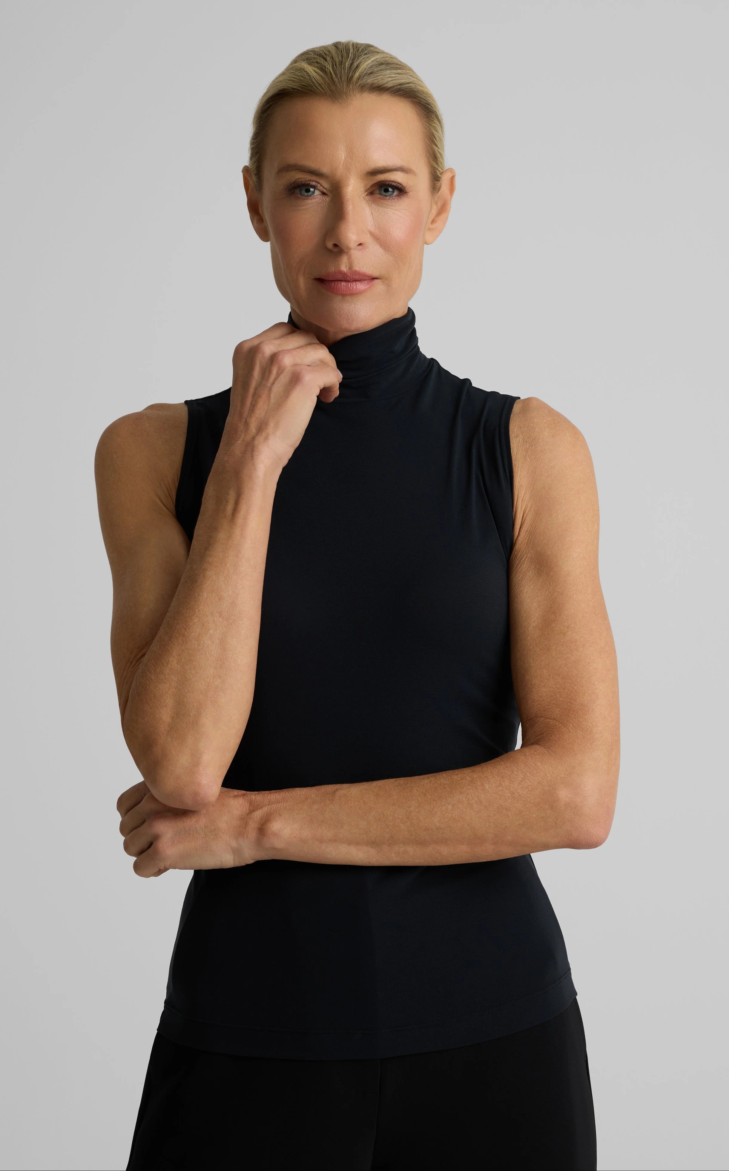 back view of the sleeveless shell