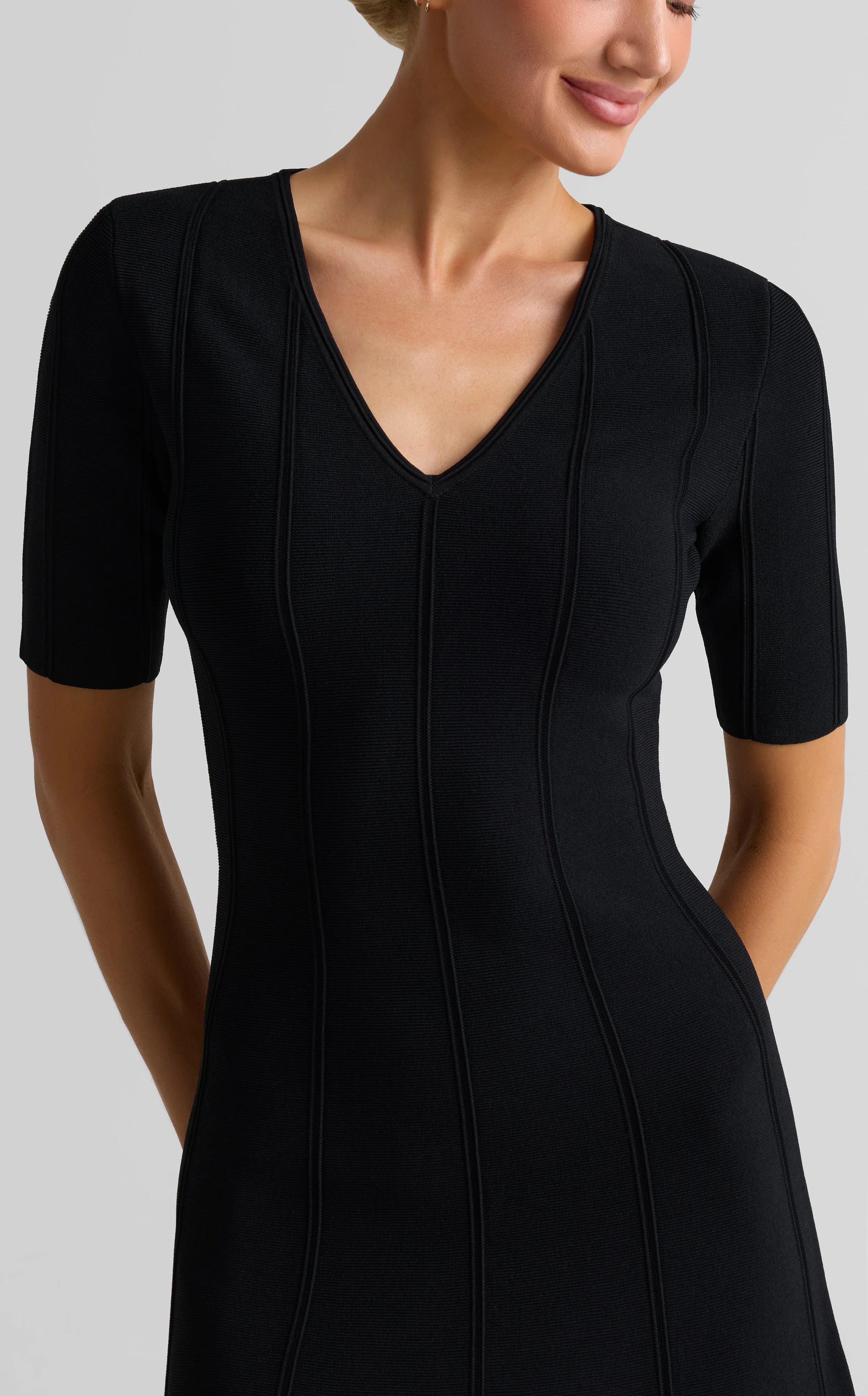 back view of the knit dress