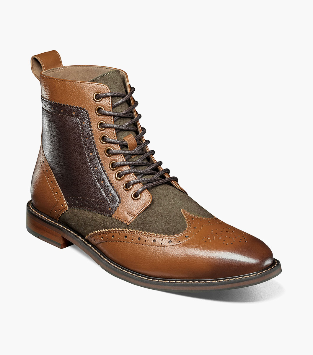 Finnegan Wingtip Lace Up Boot