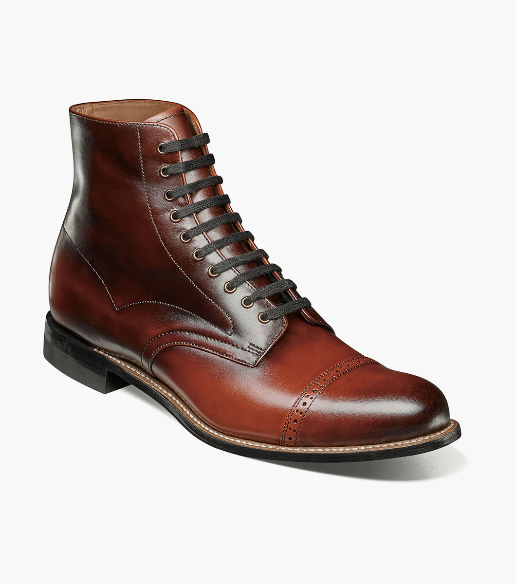 Madison Cap Toe Lace Up Boot