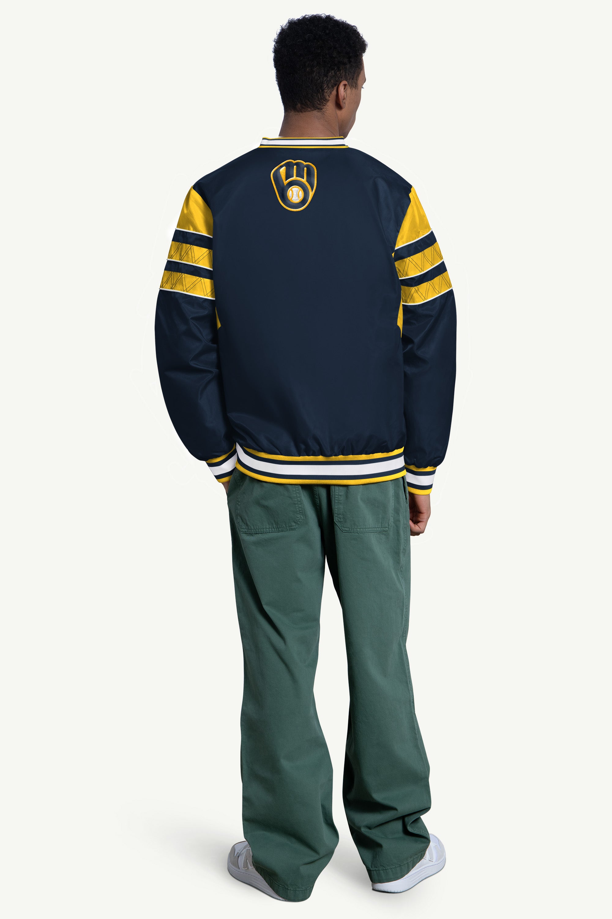 Official milwaukee brewers enforcer v-neck pullover jacket view