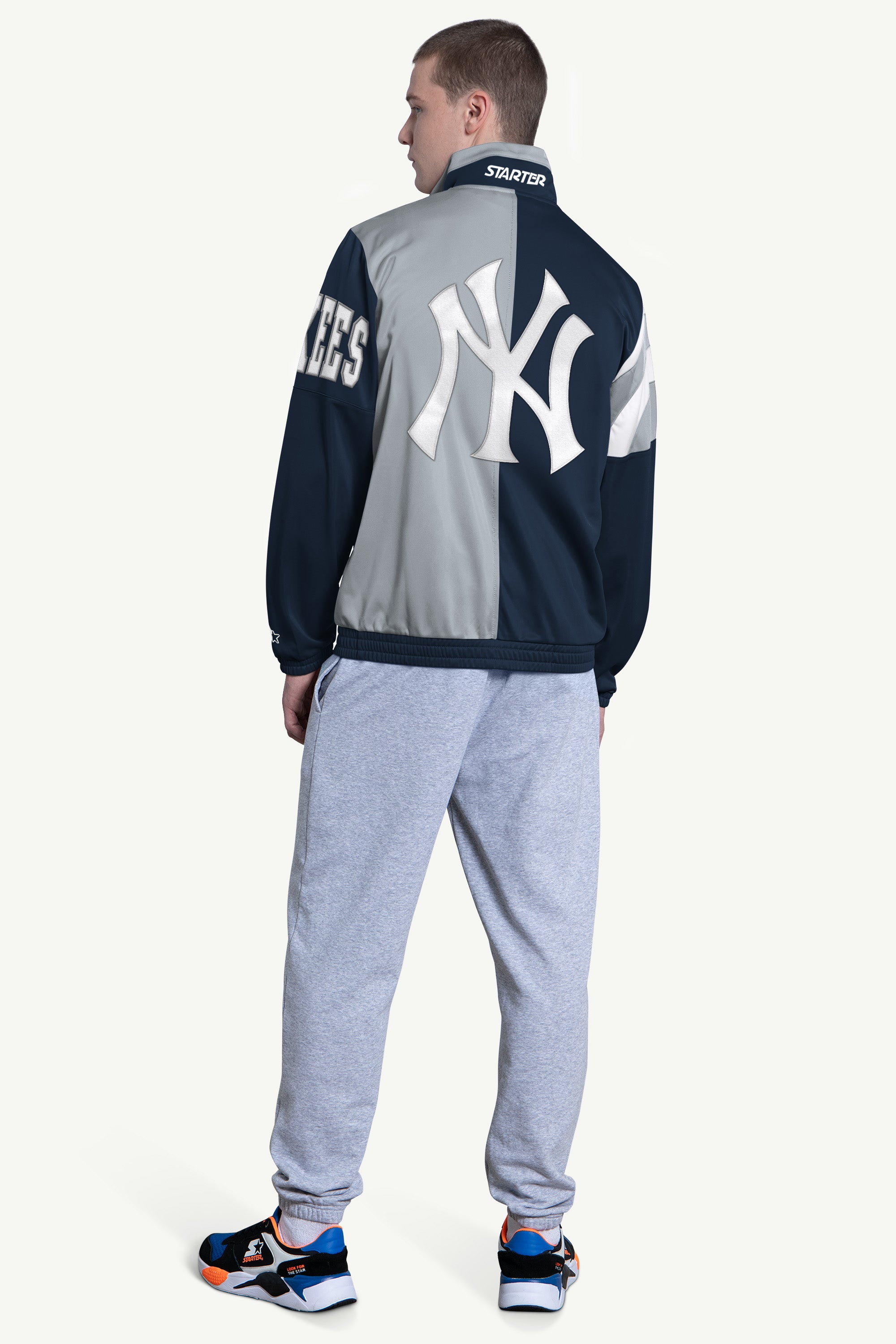 Official new york yankees heritage track jacket view