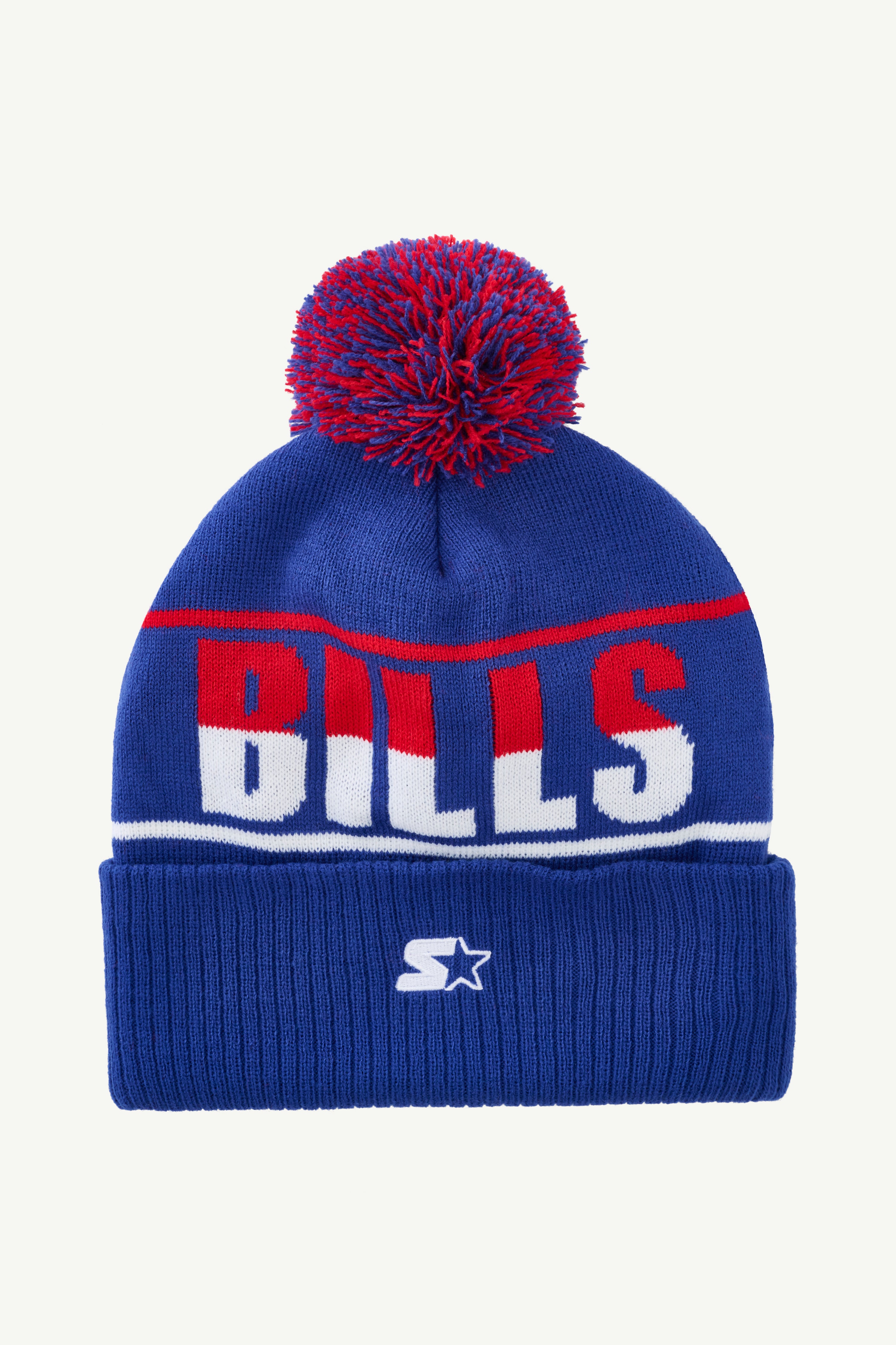 Official buffalo bills pom cuffed beanie view