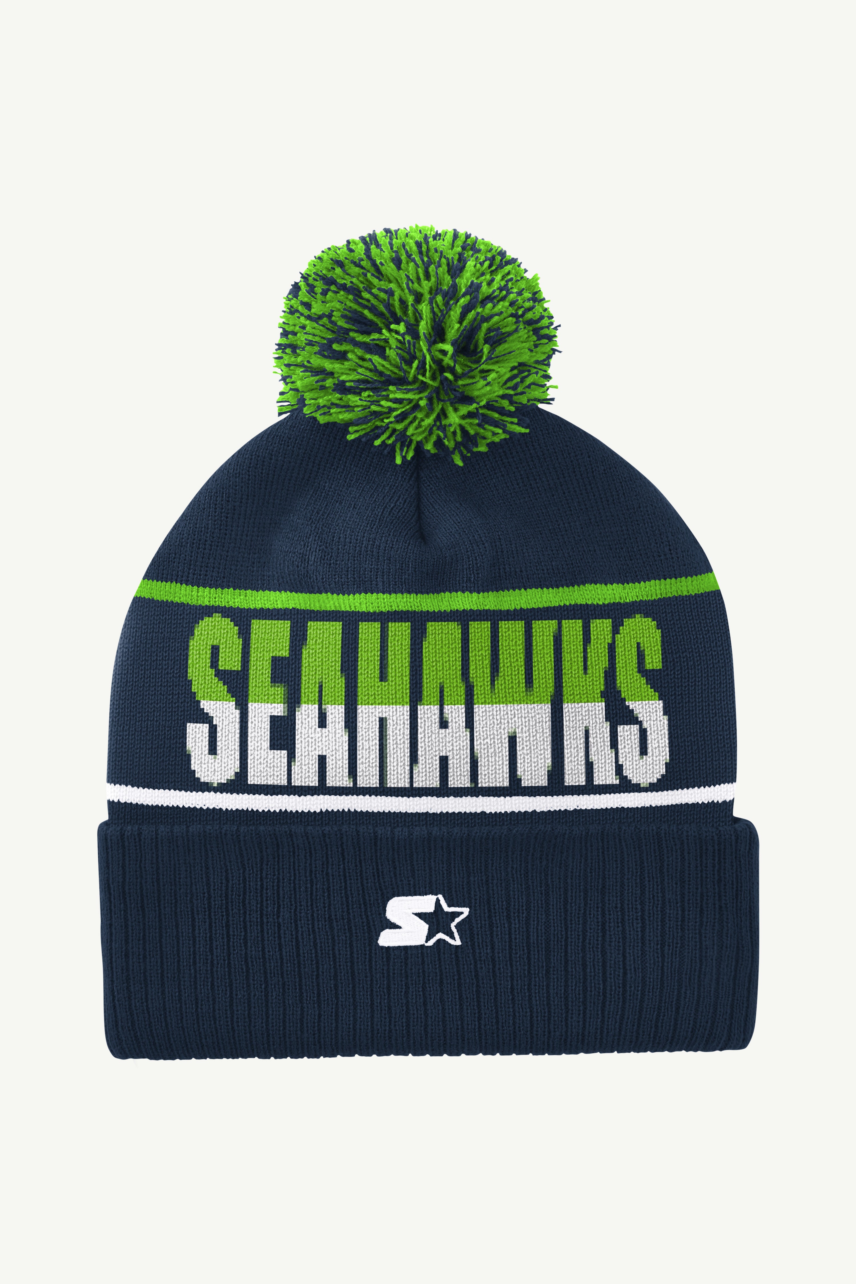 Official seattle seahawks pom cuffed beanie view