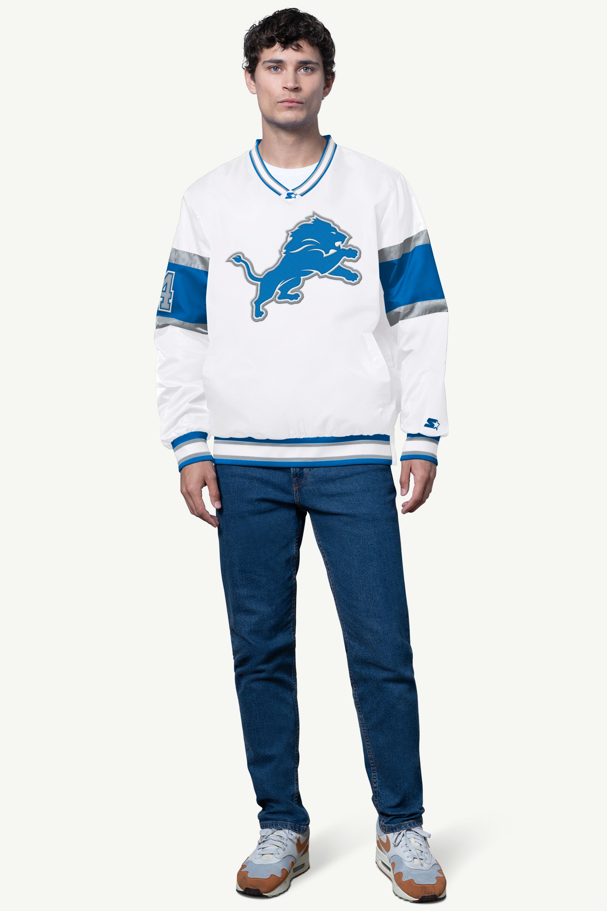 Official detroit lions signal collar pullover view