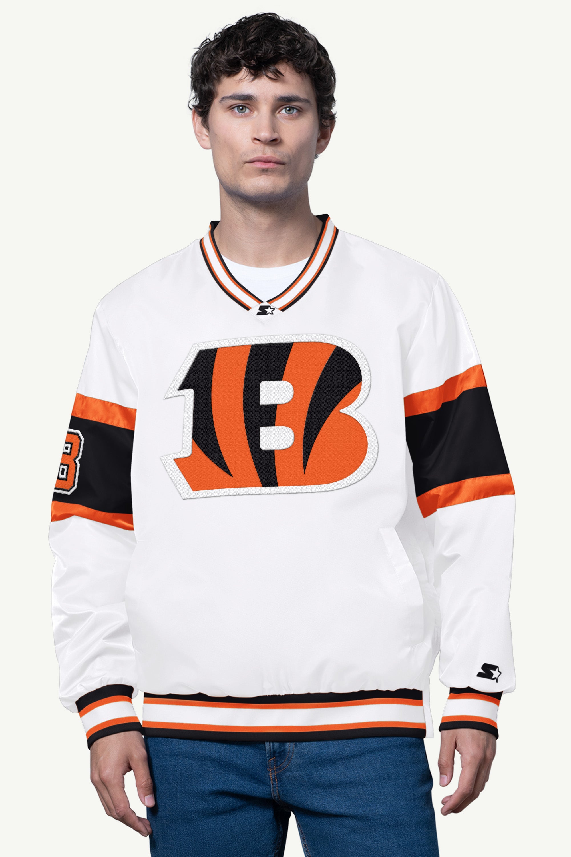 Official cincinnati bengals signal collar pullover view