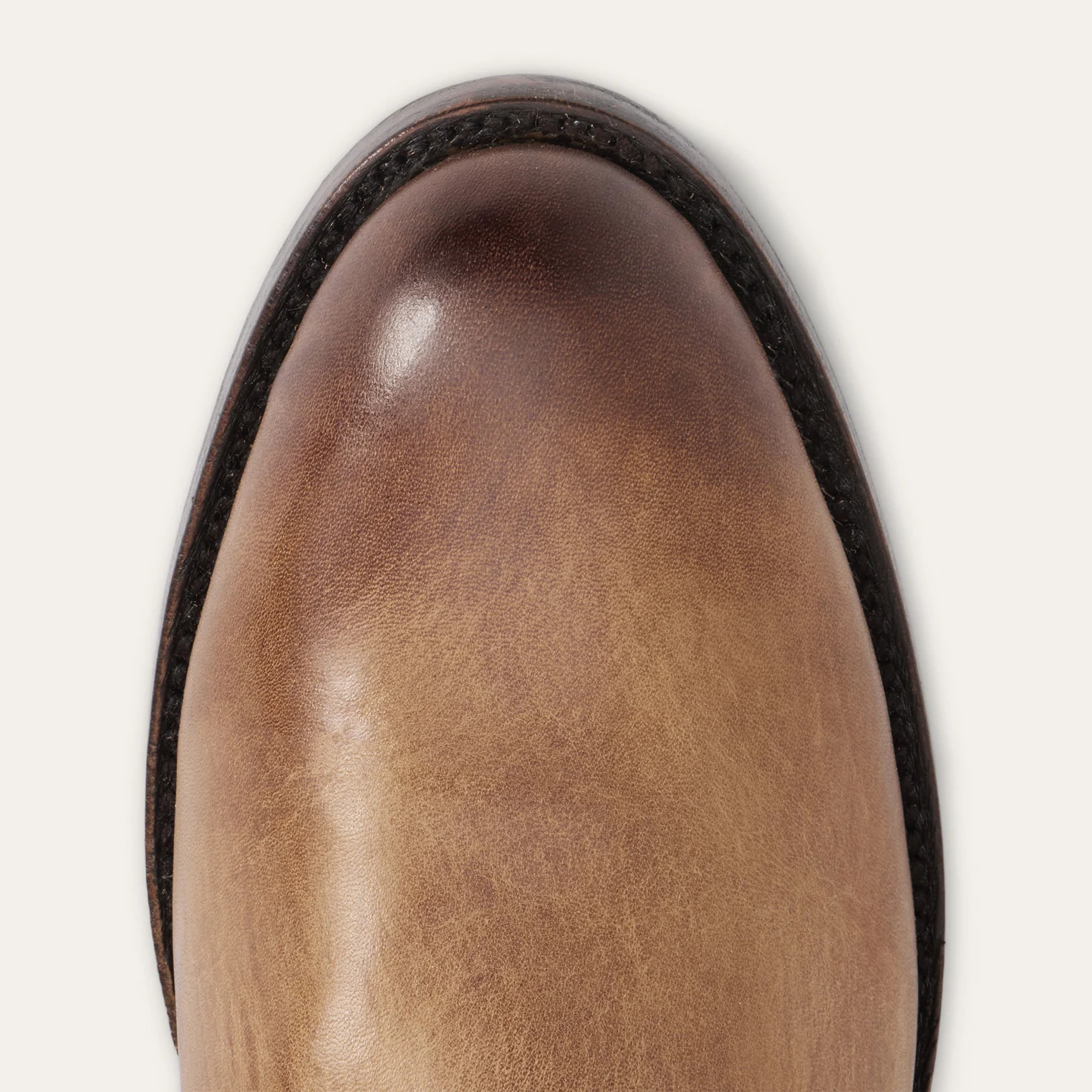 Leather sole with nail-and-peg construction
