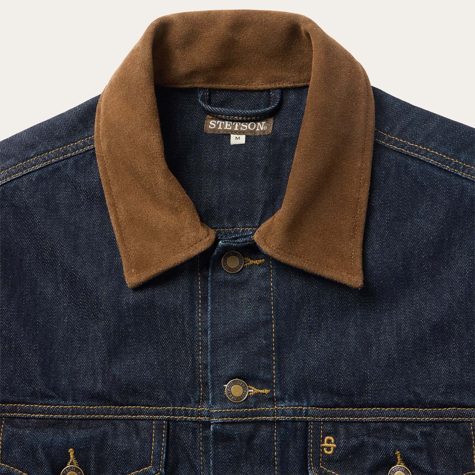 Stetson embroidery and button detail