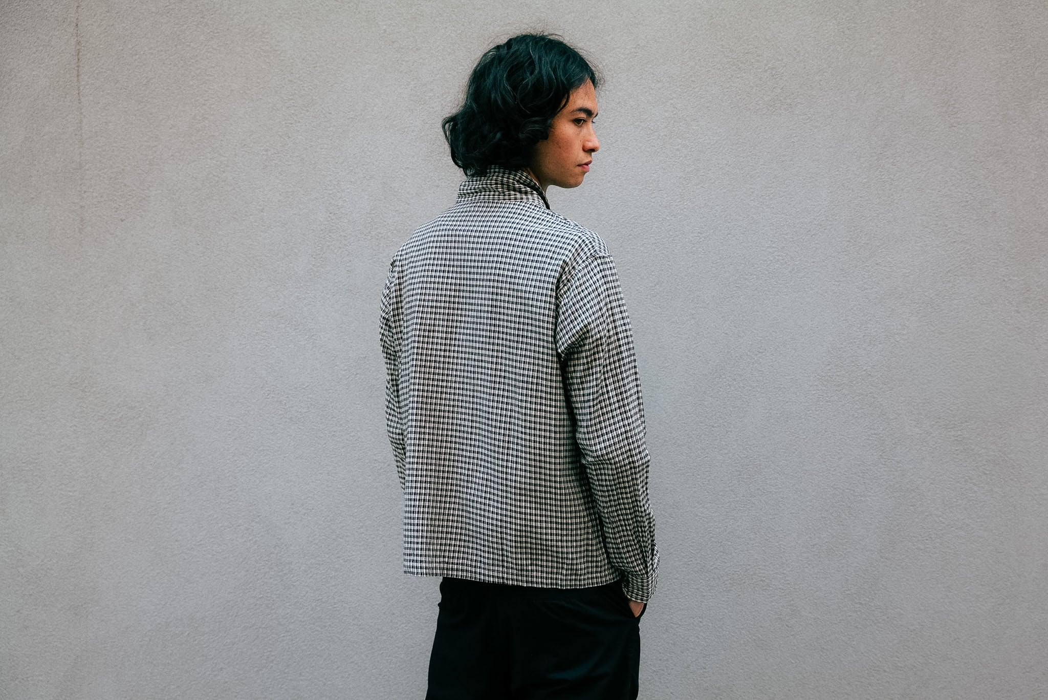 shirt-jacket drape