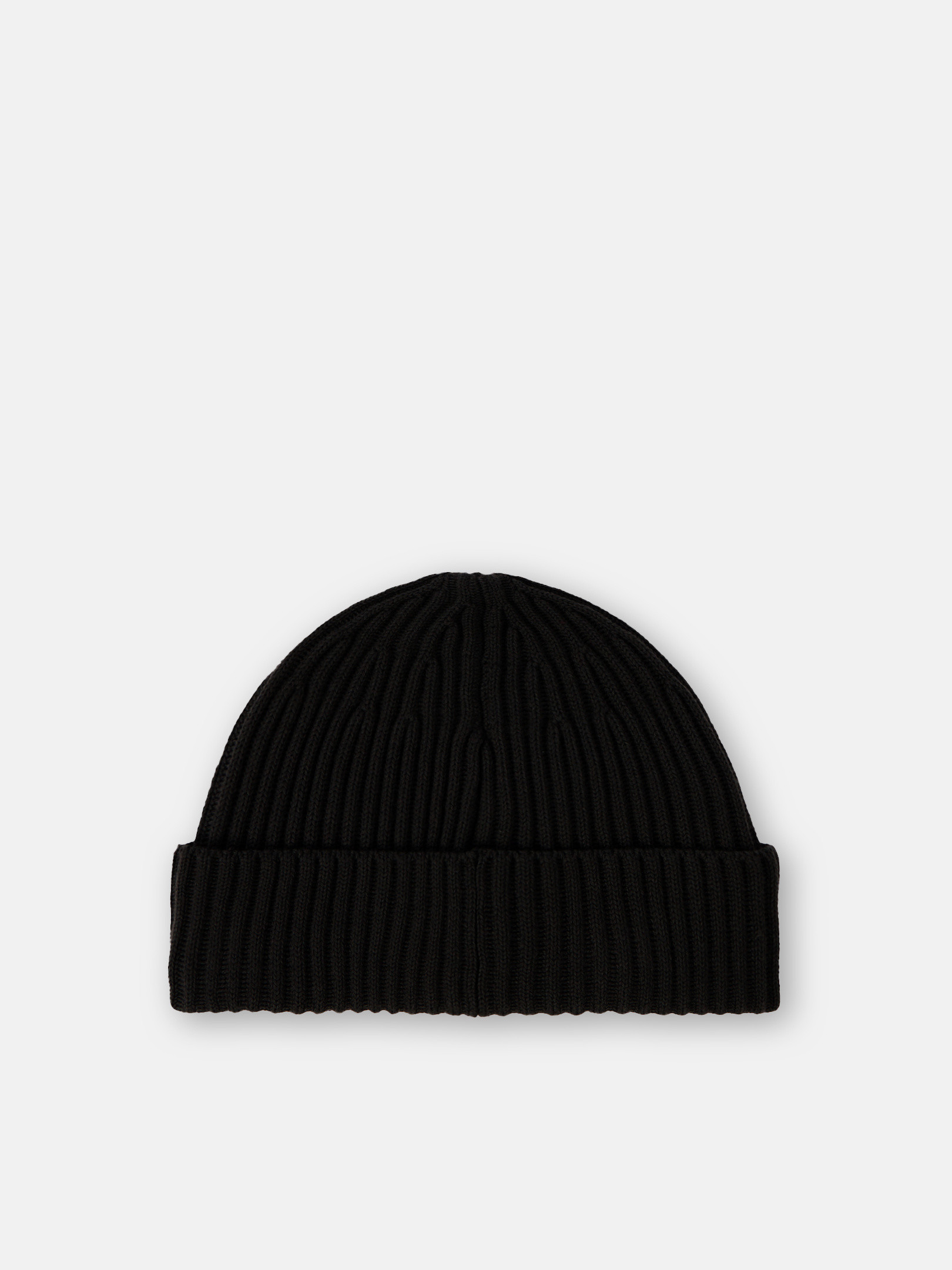 Detail — the ribbed crown and wool texture