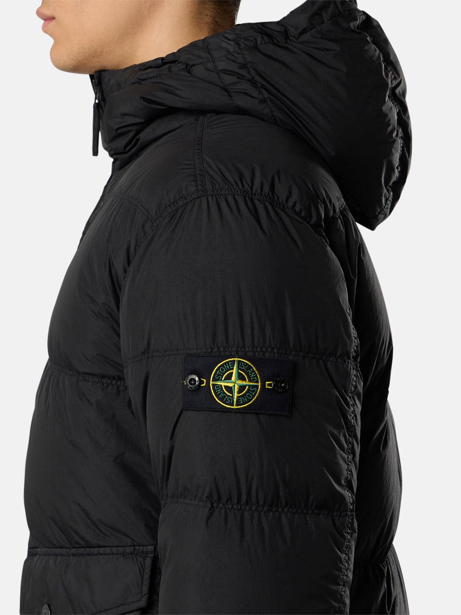 Detail — the snap flap pockets and zip front