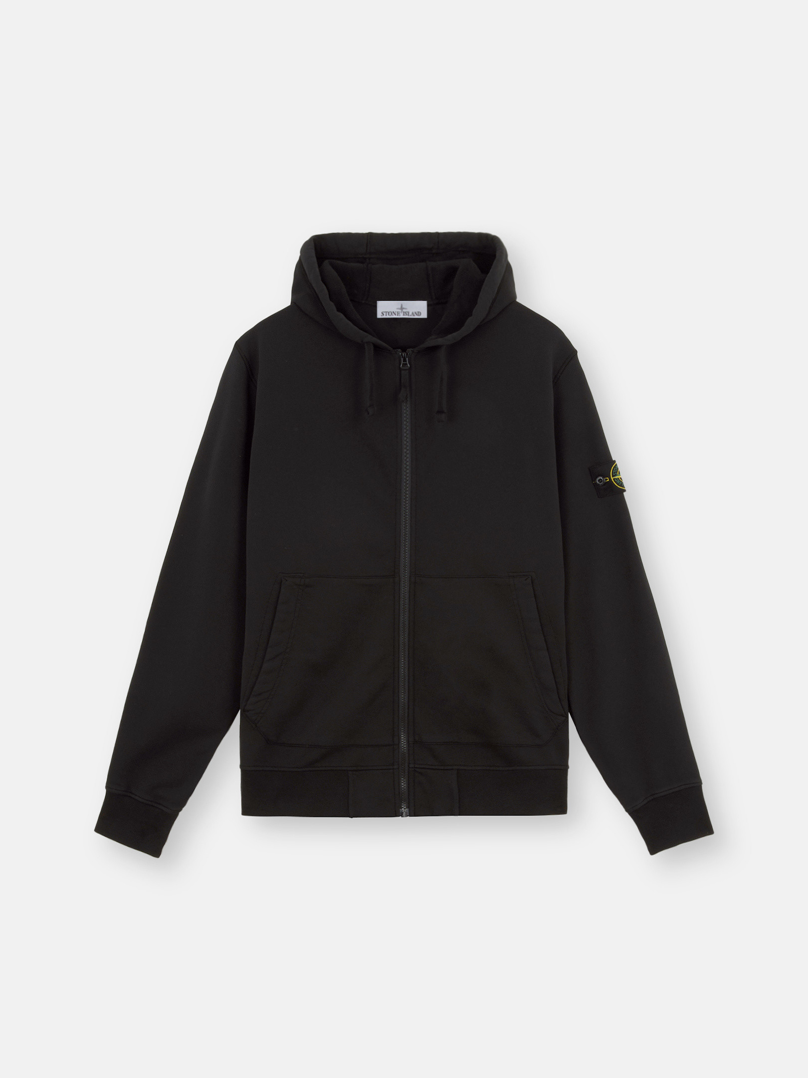 Cotton Fleece Hooded Zip Sweatshirt