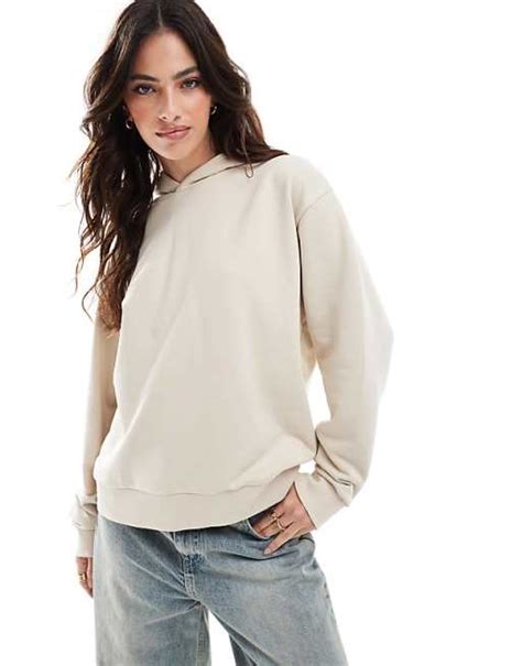 Stradivarius hoodie in beige | ASOS