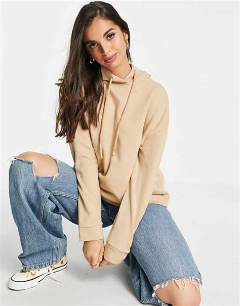 Stradivarius hoodie in beige | ASOS