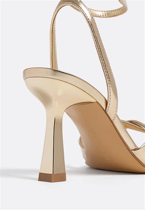 Satin effect stiletto heel sandals