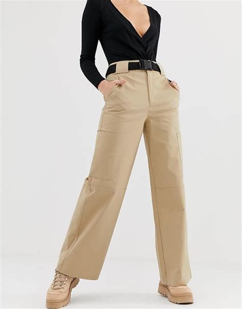 Stradivarius STR military pant in beige | ASOS