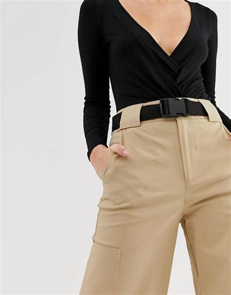 Stradivarius STR military pant in beige | ASOS