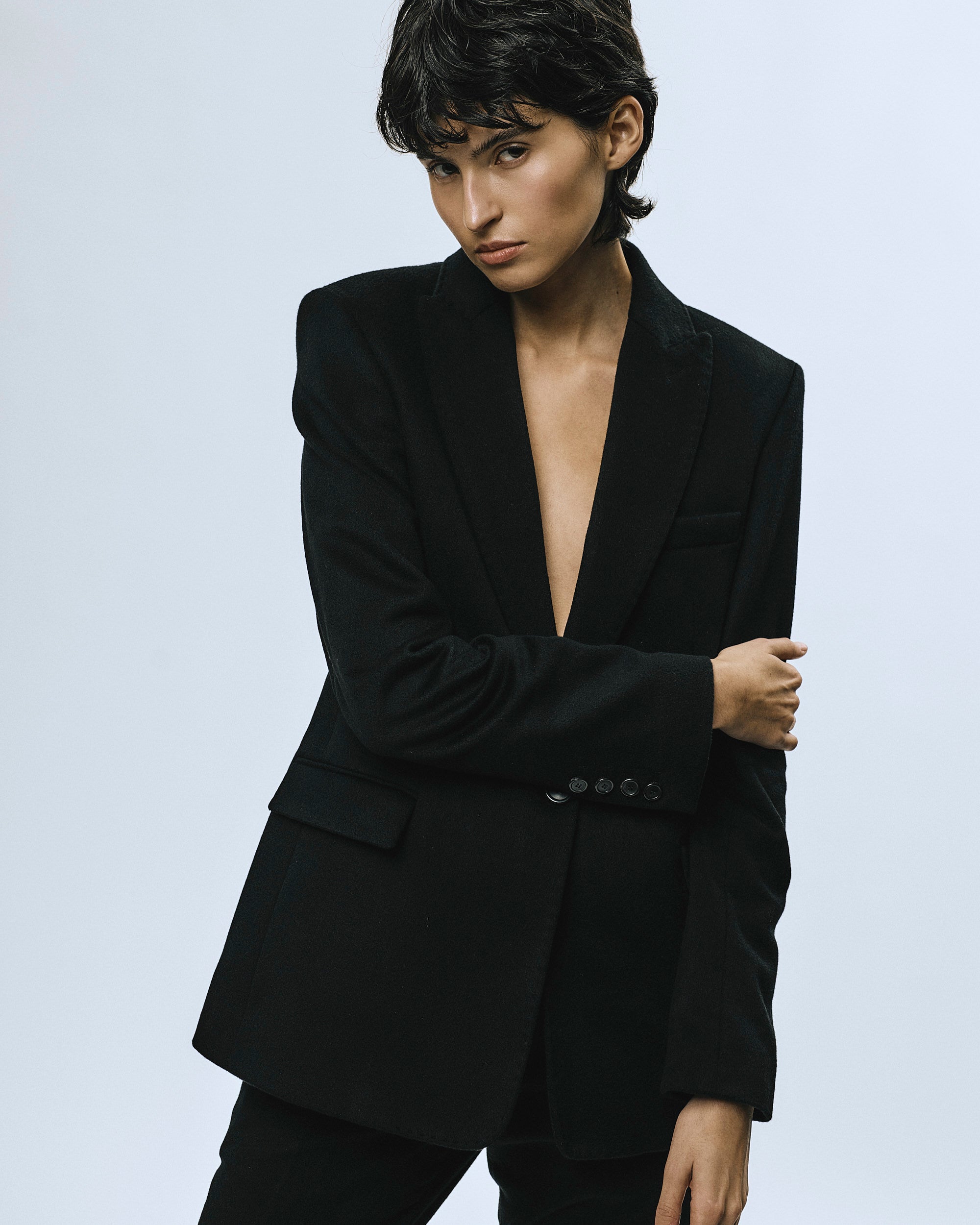 lapel and shoulder view