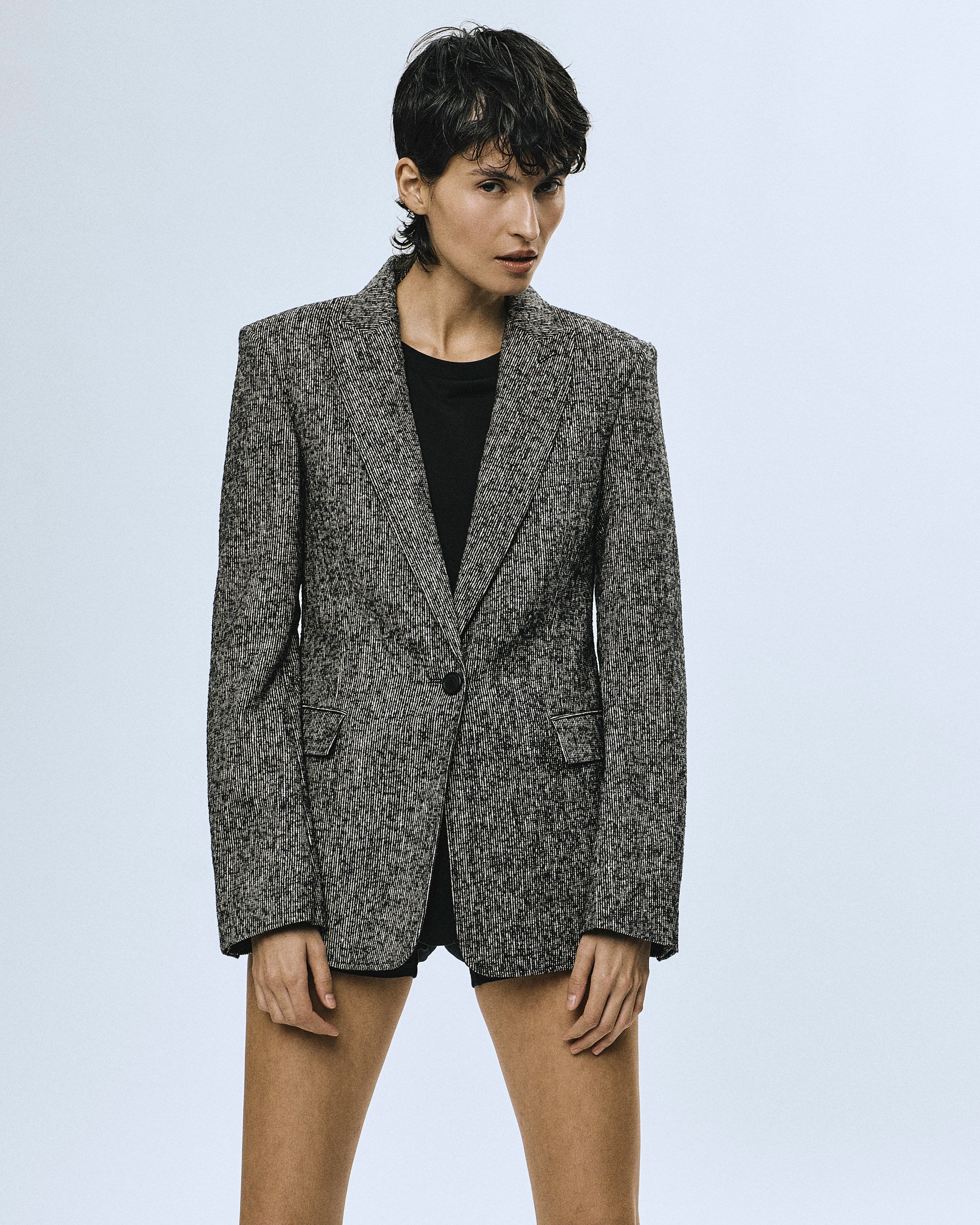 Melange Stripe Blazer